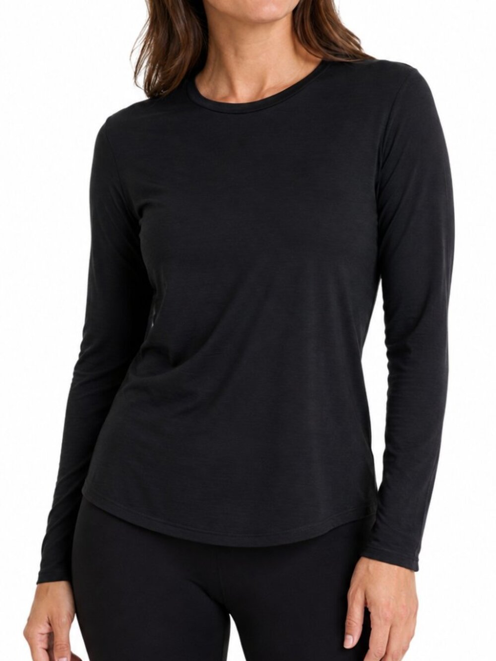 SEGMENTS 100% Merino Wool Base Layer Top Shirt Black Medium Long Sleeve Gorpcore